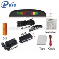 2016 LED Display 4 sensors parking sensor DC 12V wireless parking sensor with four-step bibi alarm voice